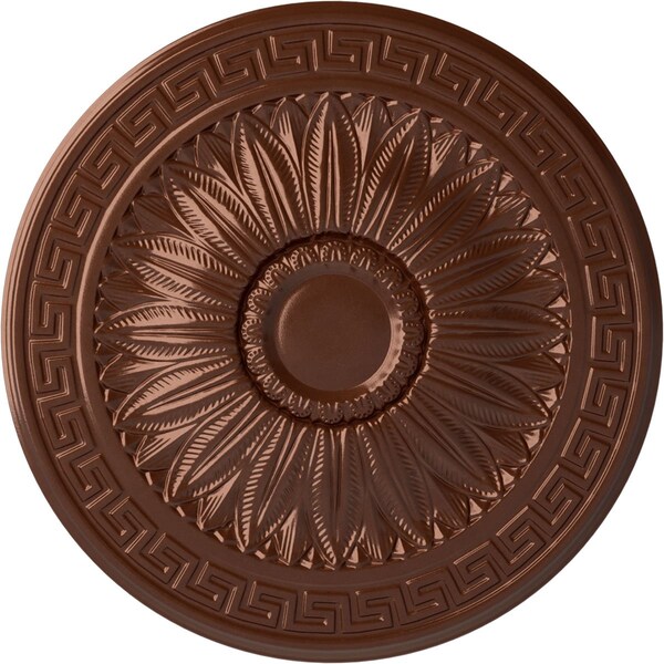 Ekena Millwork Randee Ceiling Medallion (Fits Canopies up to 3 7/8"), Hand-Painted Copper Penny, 20"OD x 1 3/8"P CM20HACPS - main